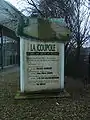 Gedenkstein zur Eröffnung der Halle La Coupole am 5. April 1992