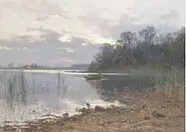 Seelandschaft in der Dämmerung (1887)