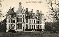 Alte Postkarte des Schlosses Villefallier