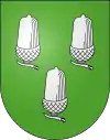 Silberne Eicheln im Wappen von Chavannes-le-Chêne VD, Schweiz