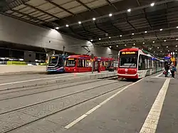 Citylink, CB-Variobahn und ForCity im Hauptbahnhof (2021)