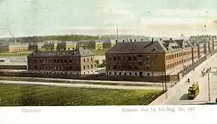 Kaserne an der Planitzstraße um 1900
