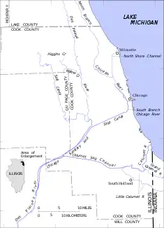 Flüsse und Kanäle in der Region Chicago