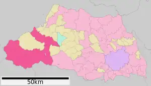 Lage Chichibus in der Präfektur