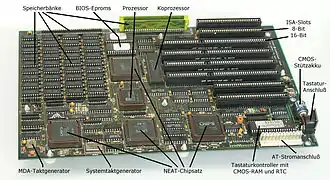Ein typisches Baby-AT-Mainboard