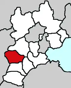 Shijiazhuang (rot) in Hebei (weiß)