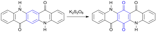 Chinacridonchinon durch Oxidation von Chinacridon
