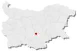 Karte von Bulgarien, Position von Tschirpan hervorgehoben