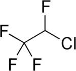 Struktur von Chlortetrafluorethan