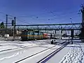 Zug im Bahnhof Chomutov
