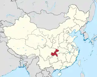 Lage von Chongqing in China