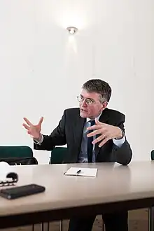 Christian Waldhoff referiert zum Thema Staatsrecht im Rahmen des JMWS 2017 in Berlin.