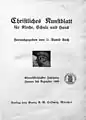 Titelblatt 1909-1911, 1915-1919