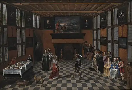 Tanzgesellschaft, zwischen 1630 und 1651, Statens Museum for Kunst, Kopenhagen