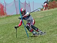Christoph Schranz im Slalom der FIS-Superkombination in Rettenbach im Juli 2011