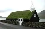 Die Kirche von Kollafjørður aus dem Jahr 1837.