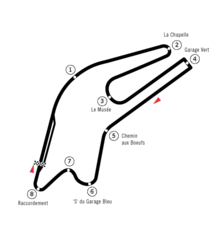 Der Circuit Bugatti 1987 vor dem Umbau des Dunlop-Bogens