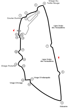 Streckenverlauf 24h-LeMans und der Bugatti Circuit
