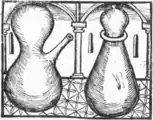 Links: Circulatorium. Rechts: Cucumer mit blindem Helm. 1500
