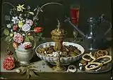 Clara PeetersStillleben mit Gebäck und Blumenvase, ca. 1611, Museo del Prado, Madrid