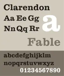 Schriftbeispiel für Clarendon