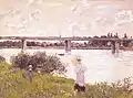 Claude Monet:Blick auf die Eisenbahnbrücke von Argenteuil1874