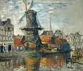Claude Monet:Le moulin de l’Onbekende Gracht, Amsterdam, 1871