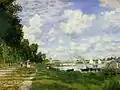 Claude Monet: Bassin d'Argenteuil, 1872 (mit der wiedererrichteten Brücke)
