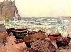 Stürmisches Meer bei Etretat von Claude Monet, 1883