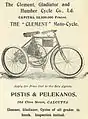 Anzeige der Clément, Gladiator & Humber & Co. Limited in einer indischen Zeitung (1898)