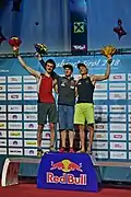 Gewinner bei den Herren (v. l. n. r. Ondra, Schubert, Megos)