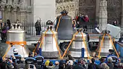 Vier der neuen Glocken für Notre Dame (31. Januar 2013)