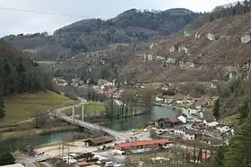 Clos du Doubs bei der Stadt St. Ursanne