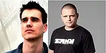 Club Robbers. Collage.Von links nach rechts: Michel Pollen, Raoul van Grinsven.