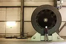 Ausgebautes Schlagrad im Kraftwerk Schwarze Pumpe
