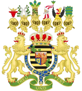 Wappen als Herzog von Sachsen-Coburg und Gotha