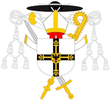 Einköpfiger Reichsadler auf dem Herzschild des Wappens des Hochmeisters des Deutschen Ordens