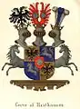 Wappen der Grafen von Haxthausen in Danmarks Adels Aarbog