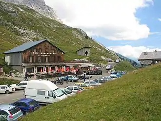 Die Passhöhe mit Restaurant