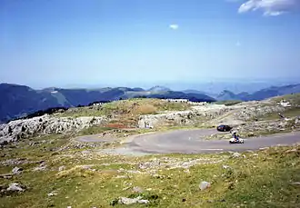 Col de la Pierre Saint-Martin, Blick auf die letzten Kehren vor der Passhöhe