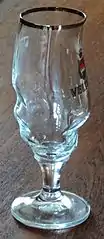 Von Luigi Colani entworfenes, der Hand angepasstes Bierglas