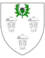 Salbengefäße in Schattenfarbe im Wappen des Collège de chirurgie de Nancy
