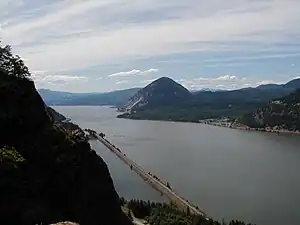 Der Columbia River in der Nähe von Hood River