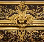 Detail der Kommode im Metropolitan Museum of Art, New York.