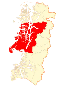 Lage der Kommune in der Region Aysén