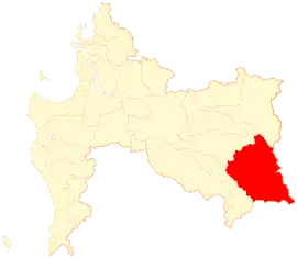 Lage der Gemeinde in der Región del Biobío