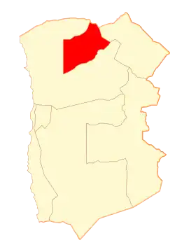 Lage der Gemeinde in der Región de Tarapacá