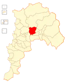 Lage der Gemeinde in der Región de Valparaíso