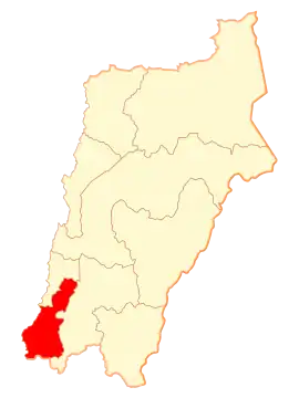 Lage der Gemeinde in der Región de Atacama