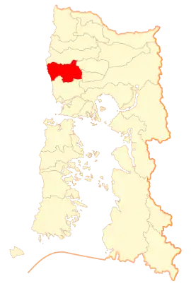 Lage von Fresia in der Región de los Lagos